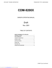 Audiovox CDM-9200X Owner's Operating Manual