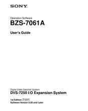 Sony DVS-7250 Operation Software