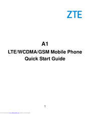 ZTE A1 Quick Start Manual