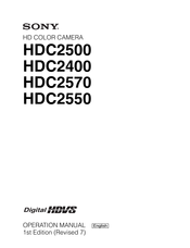Sony HDC2500 Operation Manual