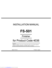 Konica Minolta FS-501 Installation Manual