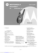 Motorola Talkabout T6525 User Manual