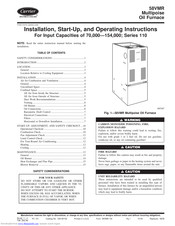 Carrier 110 Series Installation, Start-Up, And Operating Instructions Manual