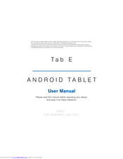 Samsung TAB E User Manual