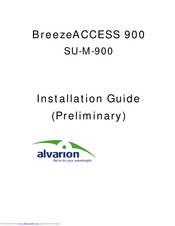 Alvarion BreezeACCESS SU-M-900 Installation Manual
