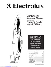 Electrolux Z160A Owner's Manual