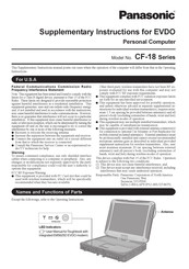 Panasonic Toughbook CF-18 Series Supplementary Instructions Manual