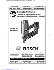 Bosch FNH180K-16 Operating/Safety Instructions Manual