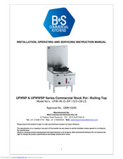 B+S UFWW-SP-1-CB-LS Installation, Operating And Servicing Instruction Manual