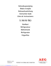 AEG S 70170 TK3 Instruction Book