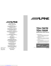 Alpine TDA-7567R Owner's Manual