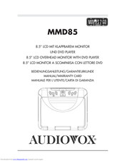 Audiovox MMD85 - 8.5 Inch Dropdown Video Monitor User Manual