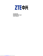 ZTE MF335 User Manual