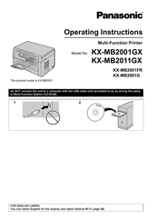 Panasonic KX-MB2001G Operating Instructions Manual