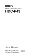Sony HDC-P43 Operation Manual