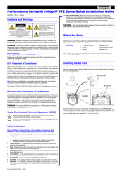 Honeywell HDZP252DI Quick Installation Manual