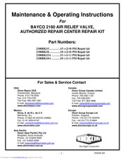 Dixon BAYCO 2180 Series Maintenance & Operating Instructions