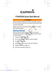 Garmin F3ARGD00 Quick Start Manual