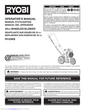 Ryobi RY42WB Operator's Manual