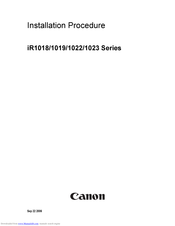 Canon iR1022A Installation Procedure