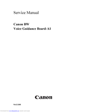 Canon BW Voice Guidance Board-A1 Service Manual