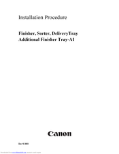 Canon Inner Finisher Additional Tray-A1 Installation Procedure