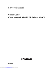 Canon Color Network Multi-PDL Printer Kit-C1 Service Manual