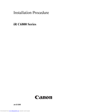 Canon iR 5800C Installation Procedure