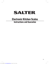 Homedics SALTER Instructions And Guarantee