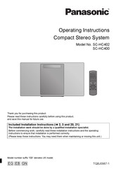 Panasonic SC-HC400 Operating Instructions Manual