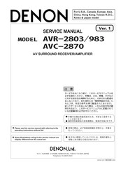 Denon AVR-983 Service Manual