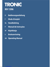 Tronic KH 1596 Operating Manual