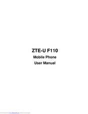 ZTE U F110 User Manual