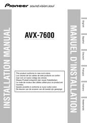 Pioneer AVX-7600 Installation Manual