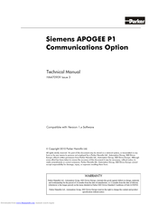 Siemens Apogee P1 Technical Manual