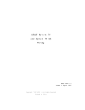 AT&T System 75 Wiring Manual