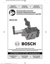 Bosch GDE18V-26D Operating/Safety Instructions Manual