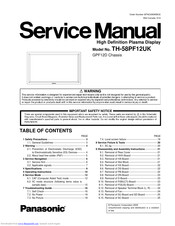 Panasonic TH-58PF12UK Service Manual