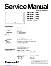 Panasonic Viera TH-50PV700P Service Manual