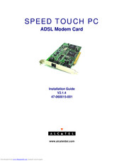 Alcatel Speed Touch PC Installation Manual