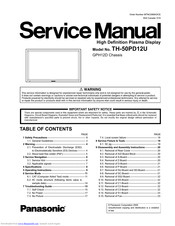 Panasonic TH-50PD12U Service Manual