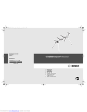 Bosch GTA 2500 Compact Professional Original Instructions Manual