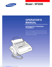 Samsung SF2200 Operator's Manual