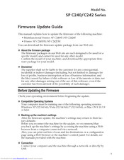 Ricoh SP C242 Series Firmware Update Manual