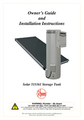 Rheem 511161 Owner's Manual And Installation Instructions