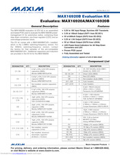 Maxim MAX16920A General Description Manual