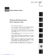 IBM System/360 System Programmer's Manual