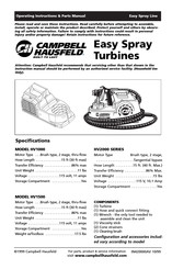 Campbell Hausfeld HV1000 Series Operating Instructions & Parts Manual