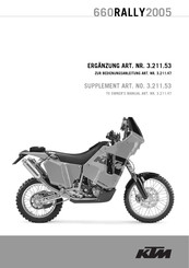 KTM 660 RALLY 2005 Supplement Manual
