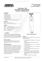 Adtran Total Access 1500 Installation And Maintenance Manual